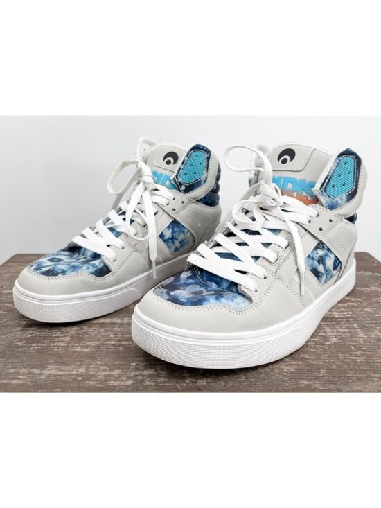 Mens OSIRIS Clone Grey Blue Tie Dye Hi-Top Skate Sneakers 9 Skate Core Streetwea main image 6